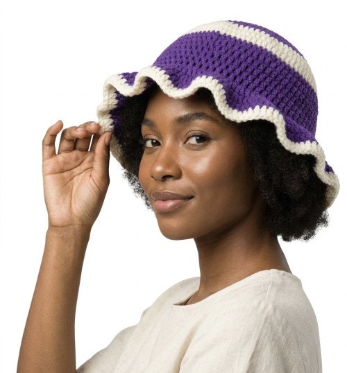 Bonnet Crochet à Volants