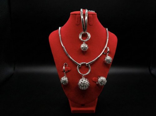 Ensemble bijoux argenté