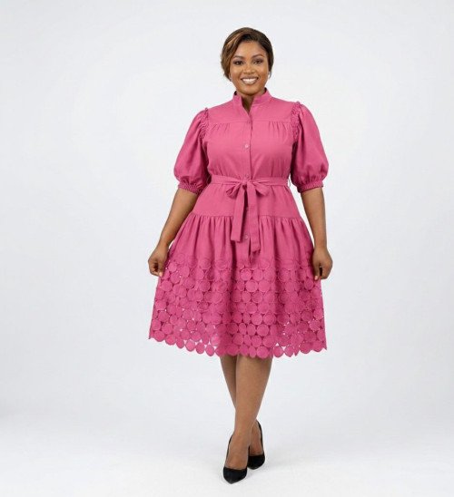 Robe Chemise "Ambre" rose