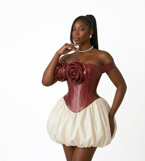 Robe bustier avec corset