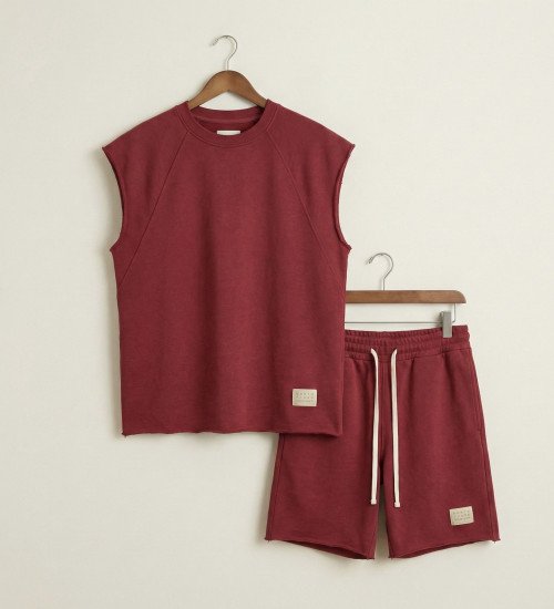 Ensemble short rouge