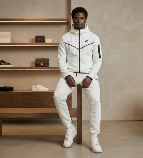 Ensemble jogging Nike blanc