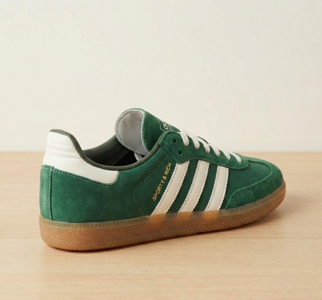 Basket Adidas Samba Vert Collégial Semelle Gomme