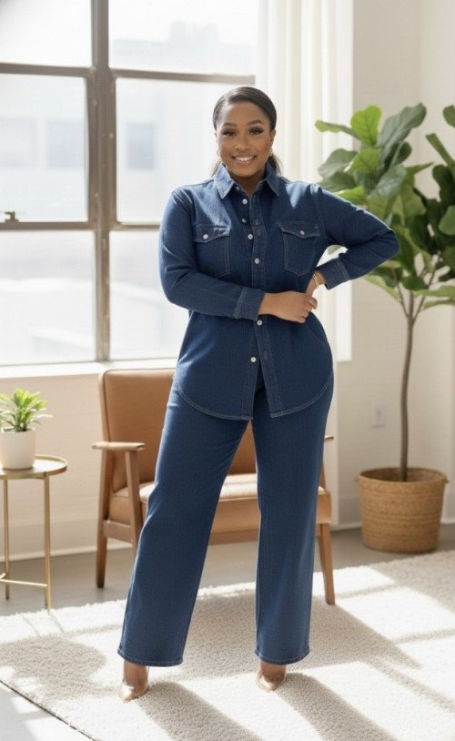 Ensemble Denim Élégant