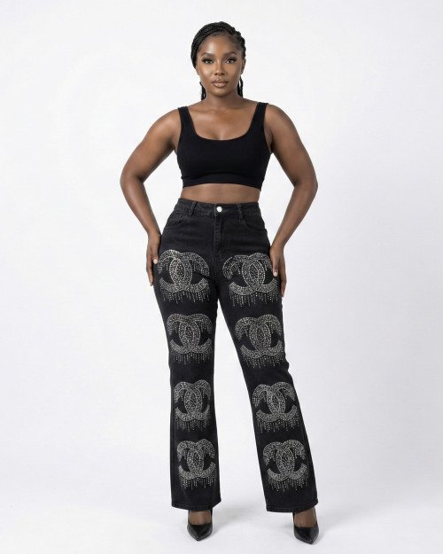 Le Jean "Glamour Iconique" à Strass