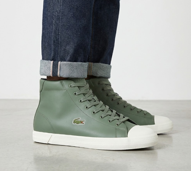 Basket Lacoste Gripshot Mid Vert Kaki