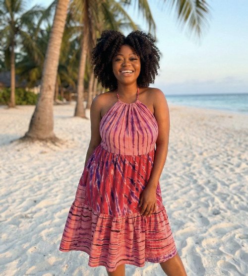 Robe dos nu rose