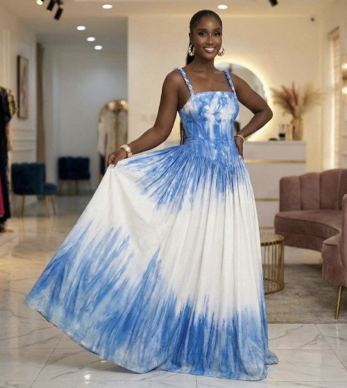 Robe maxi tie & dye
