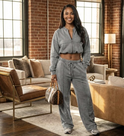 Ensemble velour gris