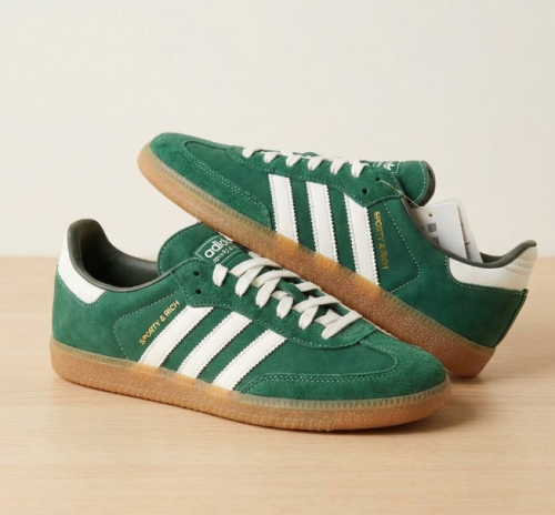 Basket Adidas Samba Vert Collégial Semelle Gomme