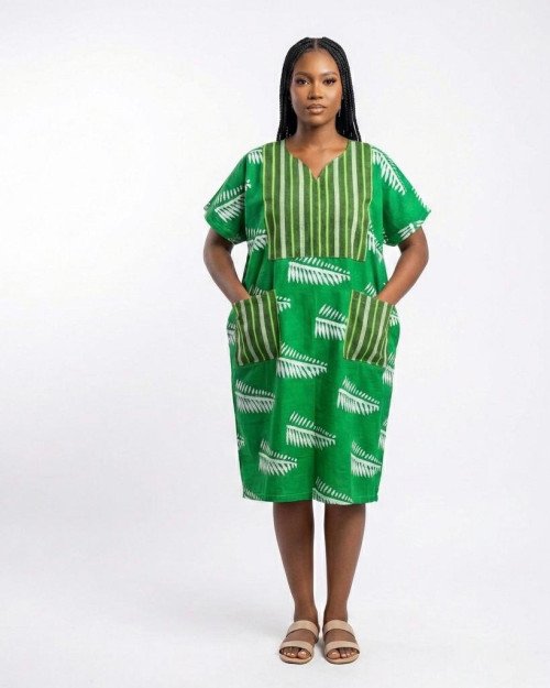 Mini boubou traditionnel vert