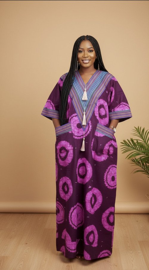 Boubou harmonie rose