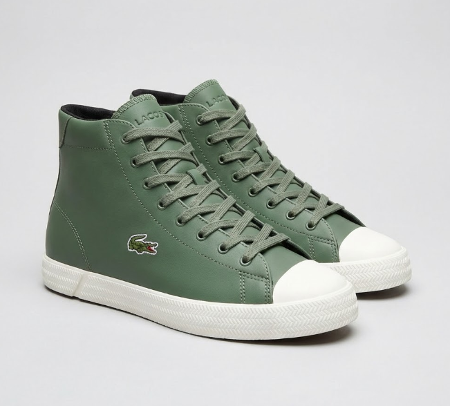 Basket Lacoste Gripshot Mid Vert Kaki