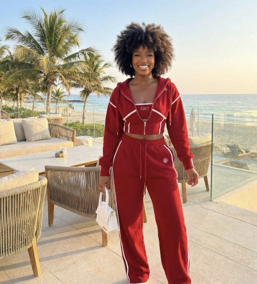 Ensemble sporty rouge