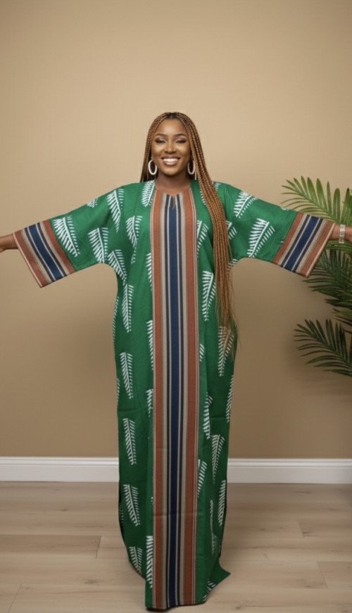 Boubou motif feuille