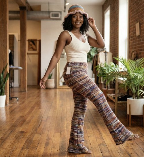 Ensemble Chapeau tricoté et pantalon