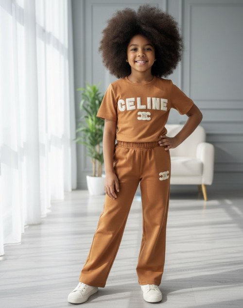 Ensemble CELINE marron pour enfants