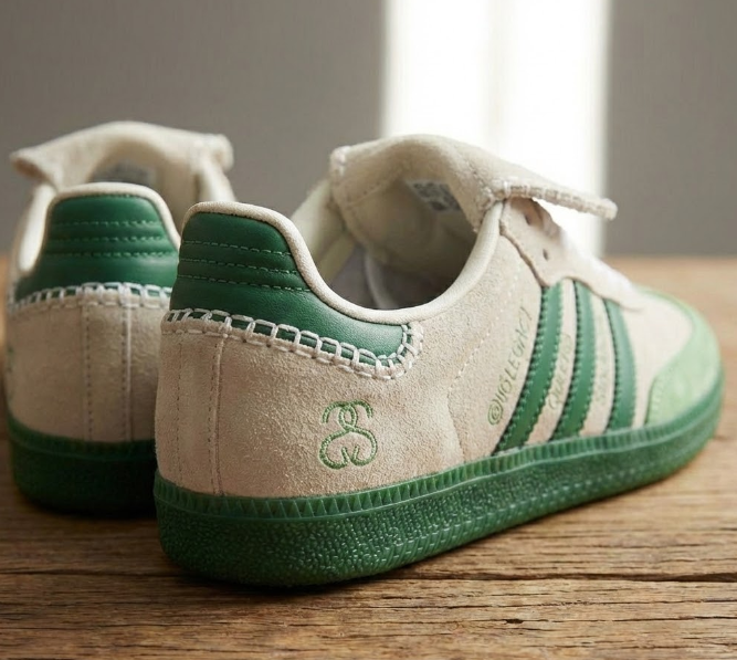 Basket Adidas Samba Blanc Crème - Vert