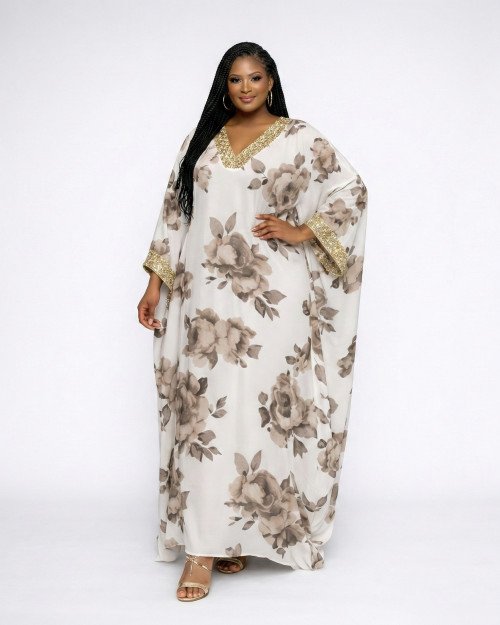 le caftan en mousline dorée