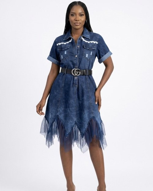 Robe Denim Décontractée Chic