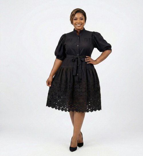 Robe Chemise "Ambre" noir