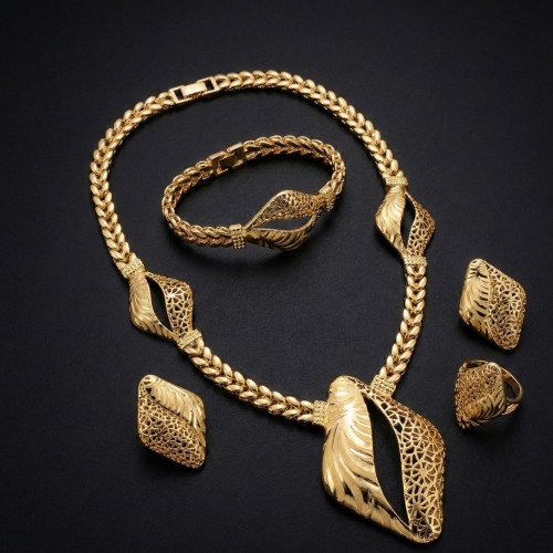 Ensemble bijoux fantaisie or plaqué
