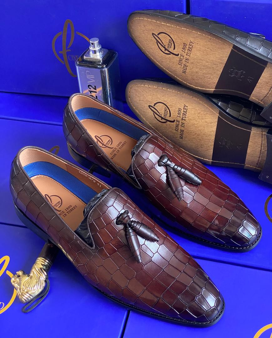 mocassins à pampilles (tassels) pour homme.